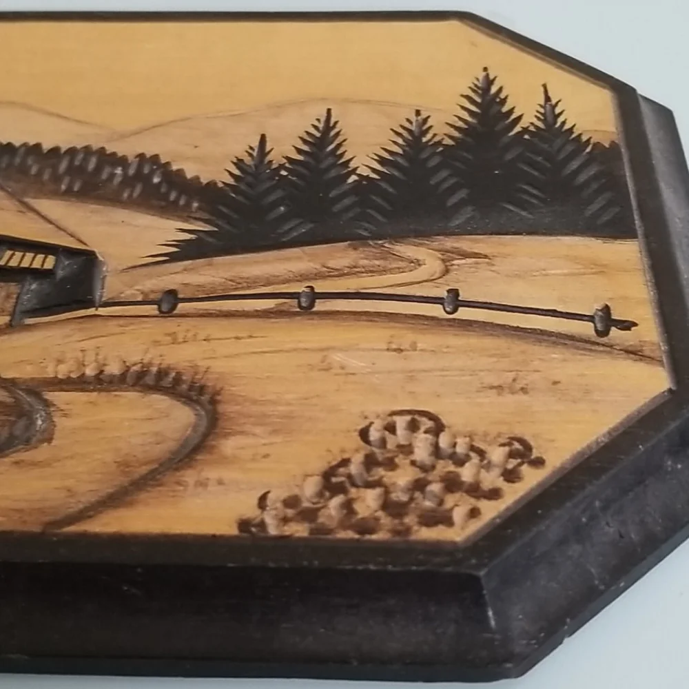 VTG Handcrafted Wood Blackforest House plaque